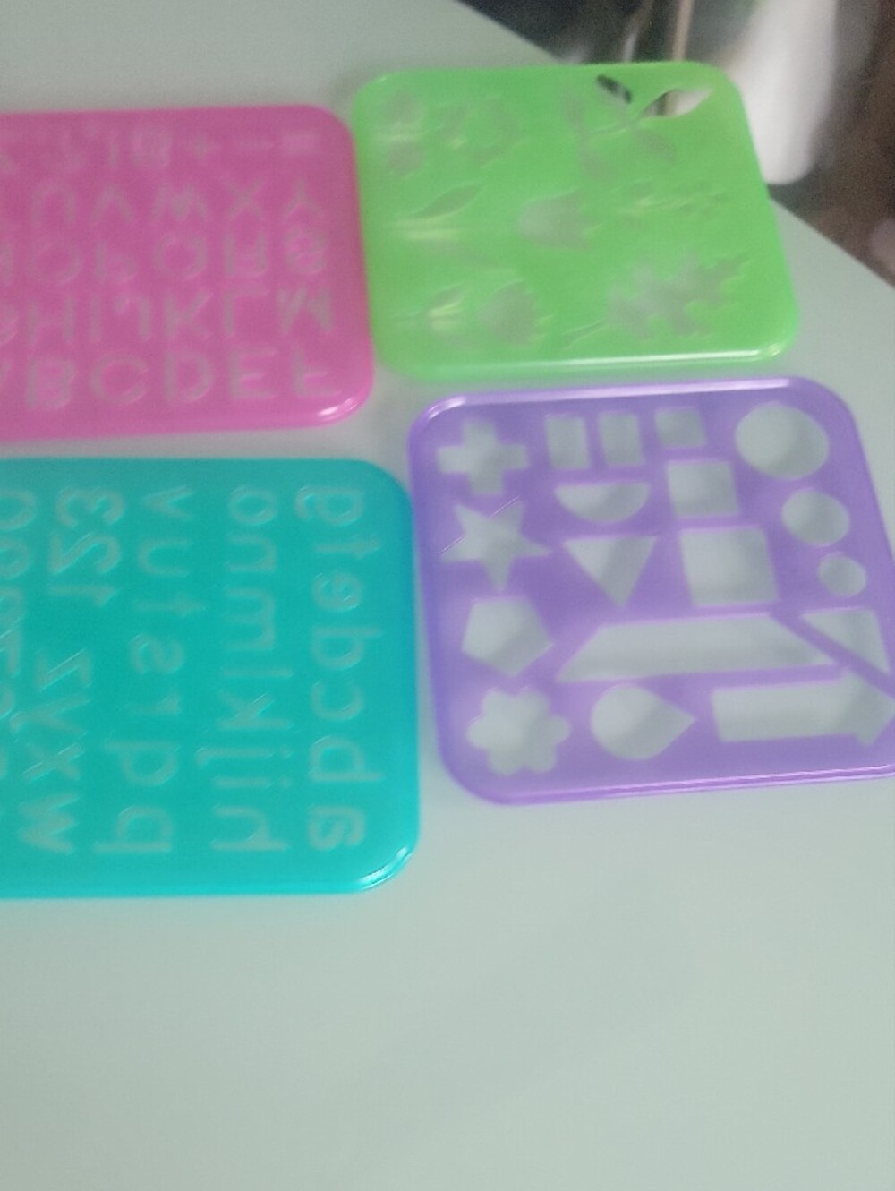vintage Tupperware Tuppertoys Stencil Art templates from the late 80s.